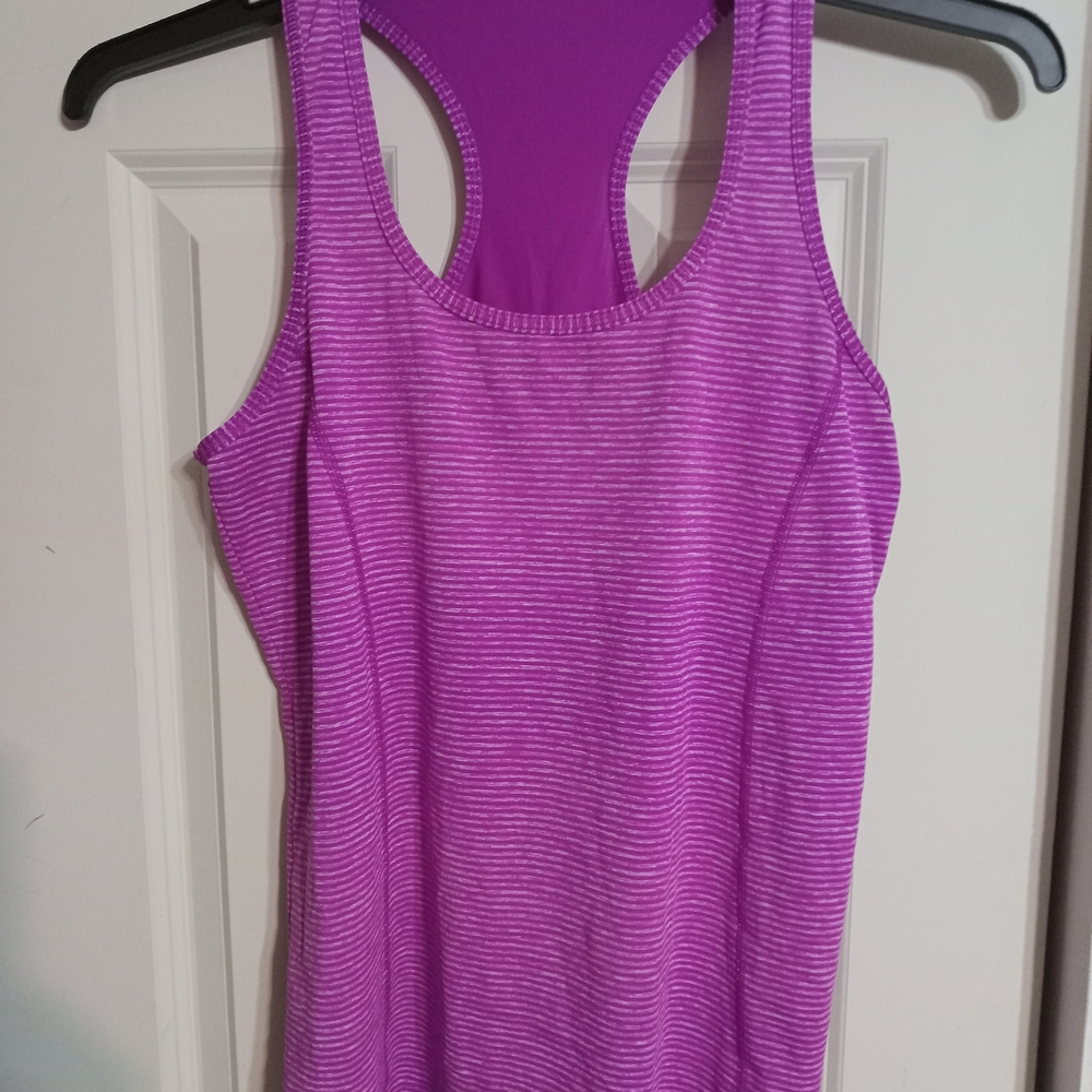 Danskin Women's Purple Striped Tank Top